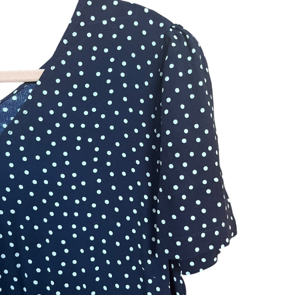 Talbots Navy Polka Dot Jumpsuit - Picture 7 of 13